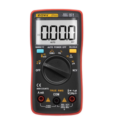 Multimètre numérique portable à sortie carrée, valeur efficace vraie (True RMS), professionnel, sans contact (NCV), AC 750 V, DC 1000 V, 10 MΩ, 1000 µF, 10 A, affichage maximal 9999 