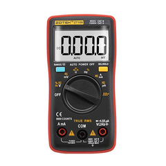 Multimètre numérique portable à sortie carrée, valeur efficace vraie (True RMS), professionnel, sans contact (NCV), AC 750 V, DC 1000 V, 10 MΩ, 1000 µF, 10 A, affichage maximal 9999 