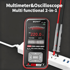 Osciloscopio y multímetro digital 2 en 1, un solo canal, ancho de banda de 5 MHz a 10 MHz, frecuencia de muestreo de 48 MSa/s, pantalla a color IPS de 3,2 pulgadas. 