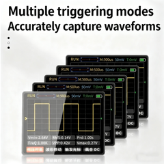 Osciloscopio y multímetro digital 2 en 1, un solo canal, ancho de banda de 5 MHz a 10 MHz, frecuencia de muestreo de 48 MSa/s, pantalla a color IPS de 3,2 pulgadas. 