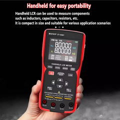LCR-mètre numérique portable, mesure 4 lignes, 100 Hz à 100 kHz, niveau de test 0,1 à 0,6 V, précision 0,3 %, maintien des données par sélection automatique de la gamme 