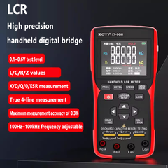 LCR-mètre numérique portable, mesure 4 lignes, 100 Hz à 100 kHz, niveau de test 0,1 à 0,6 V, précision 0,3 %, maintien des données par sélection automatique de la gamme 