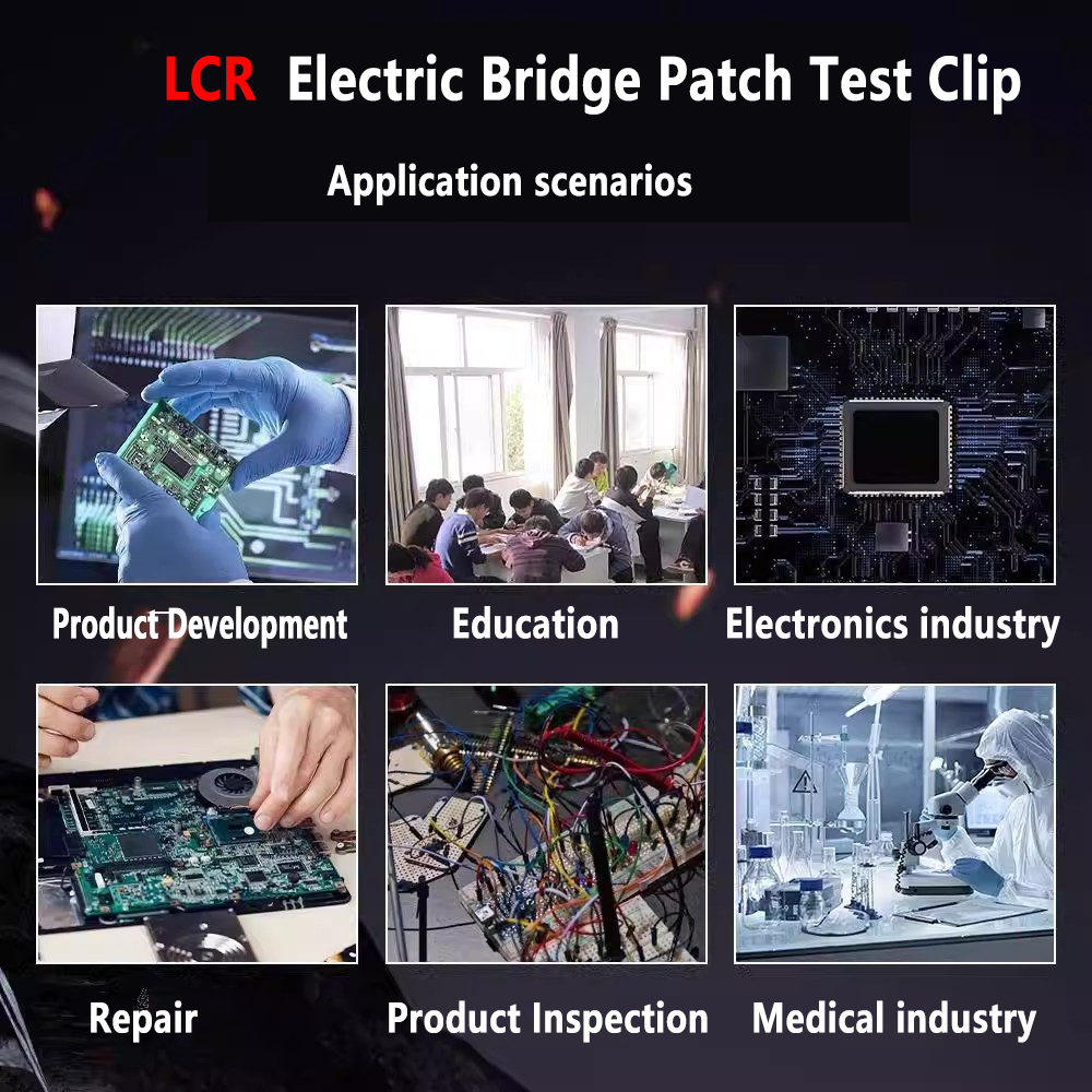 Probador de componentes LCR tipo pinzas, interfaz tipo C, carga, SMD, prueba de parches, capacitancia, resistencia, inductancia, diodo, zumbador, medidor LCR 