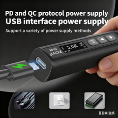 Soldador USB portátil de 96 W / 75 W, 100 °C ~ 450 °C. Multímetro integrado. Pantalla OLED. Modo de mantenimiento de temperatura constante.