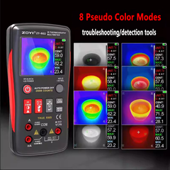 Cámara termográfica y multímetro digital portátil 2 en 1. Resolución infrarroja de 32 x 32 / 96 x 96. Termografía infrarroja. Multímetro de 4 ½ dígitos. Rango de 20 a 550°.