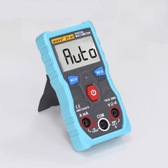 Multímetro portátil 600 V 10 A 40 MΩ 4 µF 10 MHz. Rango de temperatura: -20 °C a 1000 °C. Rango automático. NCV. Cable vivo. Cable neutro. Apagado automático. Desconexión remota con zumbador. 