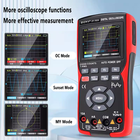Oscilloscope & Signal Source & Multimeter 3 in 1 50MHz dual channel ...