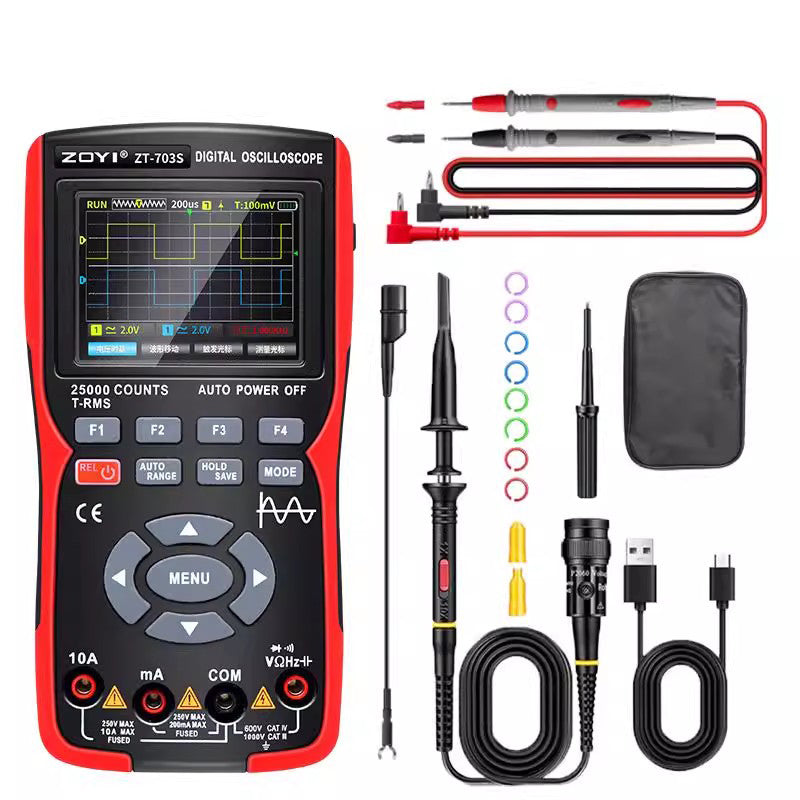 Oscilloscope & Signal Source & Multimeter 3 in 1 50MHz dual channel ...