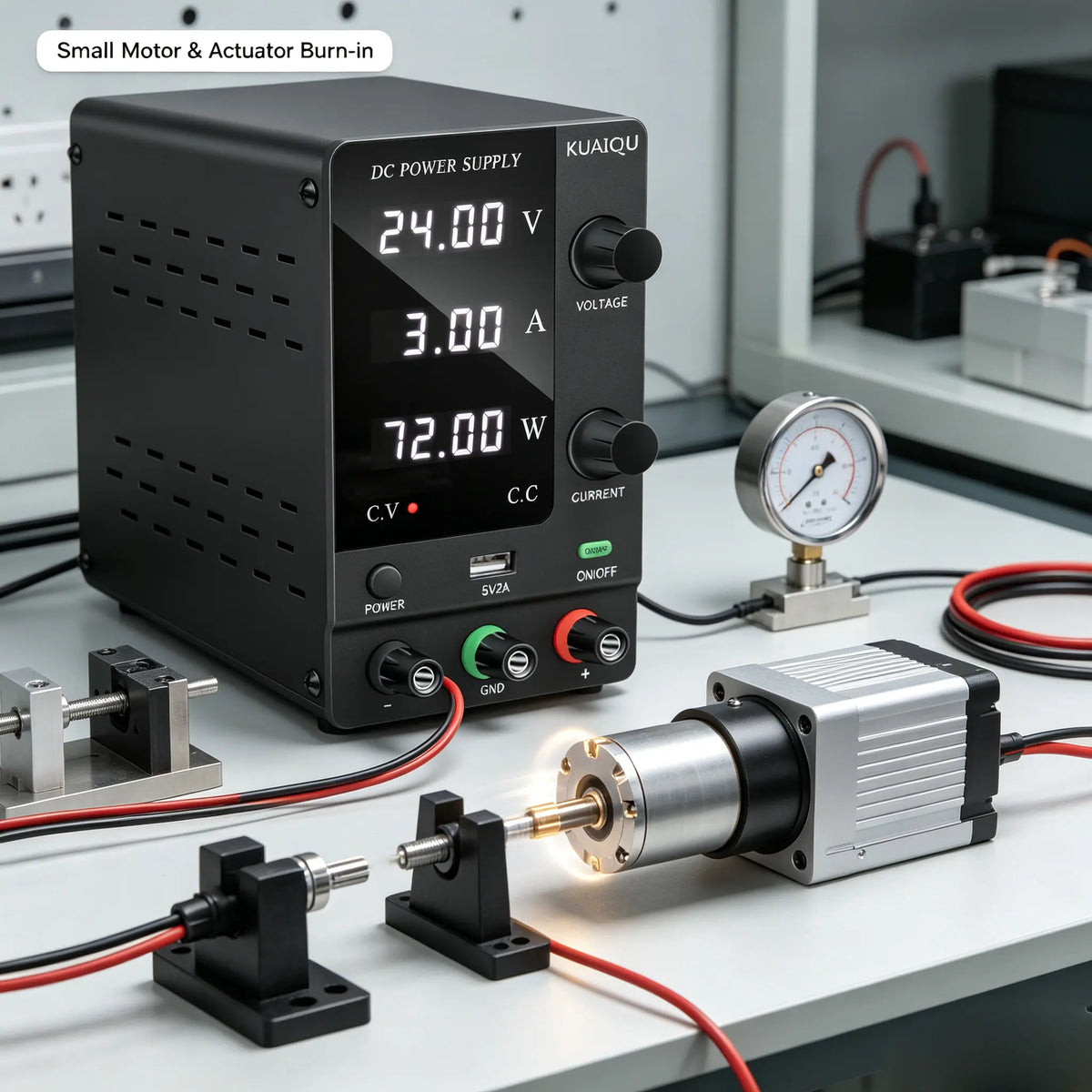 30V 10A Adjustable DC Power Supply for 12V–24V DC Motor, Pump & Fan Burn-in and Current Testing