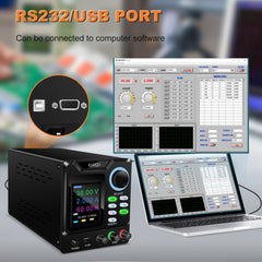 Robotics Power Supply,0-30V 5A Adjustable DC Bench Power Supply with Color LCD Digital Display