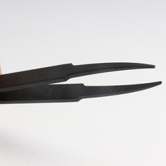 Juego de 6 pinzas antiestáticas de plástico negro: ideales para electrónica, manualidades y reparaciones de bricolaje.