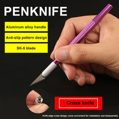 6 Pcs Craft Hobby Knife Exacto Knife with 30Pcs Precision Pen Knife Blades Kit for Plastic Models Gundam Art Hobby Craft