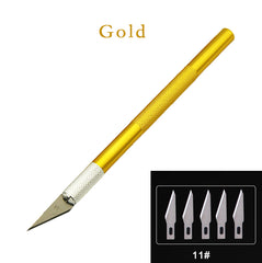 6 Pcs Craft Hobby Knife Exacto Knife with 30Pcs Precision Pen Knife Blades Kit for Plastic Models Gundam Art Hobby Craft