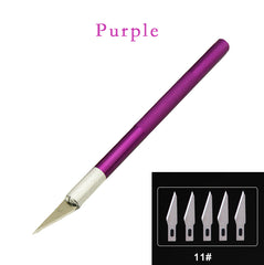 6 Pcs Craft Hobby Knife Exacto Knife with 30Pcs Precision Pen Knife Blades Kit for Plastic Models Gundam Art Hobby Craft