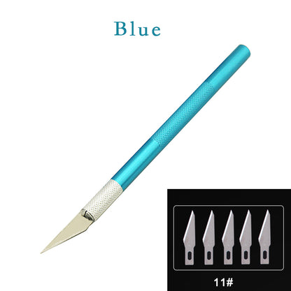 6 Pcs Craft Hobby Knife Exacto Knife with 30Pcs Precision Pen Knife Blades Kit for Plastic Models Gundam Art Hobby Craft