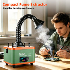 KQ-80SP desktop solder fume extractor for electronics repair and soldering