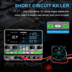 KUAIQU SPPS605-2KD 0–60V 5A Dual-Channel Laboratory DC Power Supply for 5V, 12V & 24V Experiments