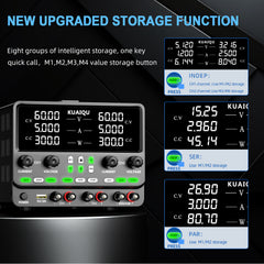 KUAIQU SPPS605-2KD 0–60V 5A Dual-Channel Laboratory DC Power Supply for 5V, 12V & 24V Experiments