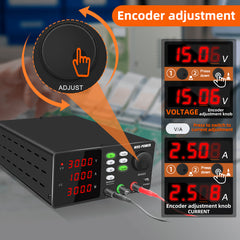 KUAIQU 200V 300V Industrial High-Voltage Regulated DC Power Supply, 4-Digit Display, Panel Lock, for Industrial R&D