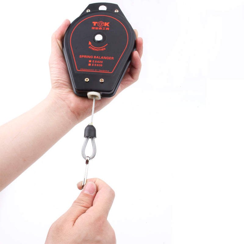 Équilibreur de tournevis ES620 Équilibreur à ressort électrique 0,6-2,0 kg tendeur tournevis électrique crochet à ressort suspendu 