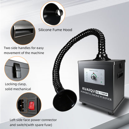 KUAIQU Filter Fumes Extractor KQ150SP 150W air cleaning for Polishing & chemical experiments