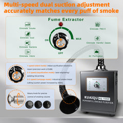 Extracteur de fumées filtrantes KUAIQU KQ150SP 150 W pour le polissage et les expériences chimiques