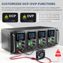 KUAIQU SPPS-K605R-4KD 60V 5A 4-Channel DC Power Supply for 48V Industrial Electronics & LED Testing