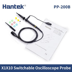 Hantek PP80B PP150B PP200B 1pcs Oscilloscope Scope Clip Probe 1x:10x Oscillograph Rapier 80MHz 150MHz 200MHz X1 200V & X10 600V Applicable BNC