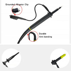 Hantek PP80B PP150B PP200B 1pcs Oscilloscope Scope Clip Probe 1x:10x Oscillograph Rapier 80MHz 150MHz 200MHz X1 200V & X10 600V Applicable BNC