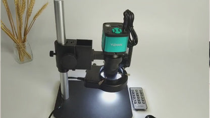 YIZHAN 48MP Digital Microscope 4K Video Recording USB HDMI Industrial Microscope Camera 130X C-mount Lens Soldering Repair