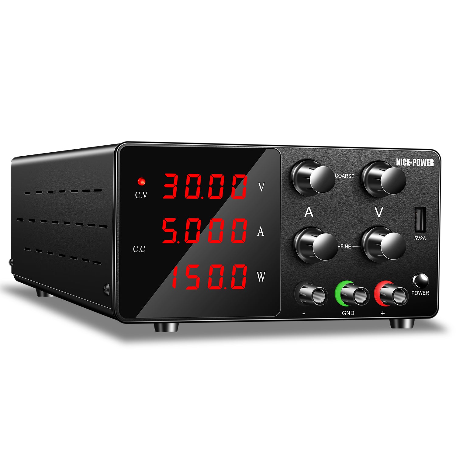 NICE-POWER 30V 60V 120V Lite DC Power Supply with 5V 2A USB Port