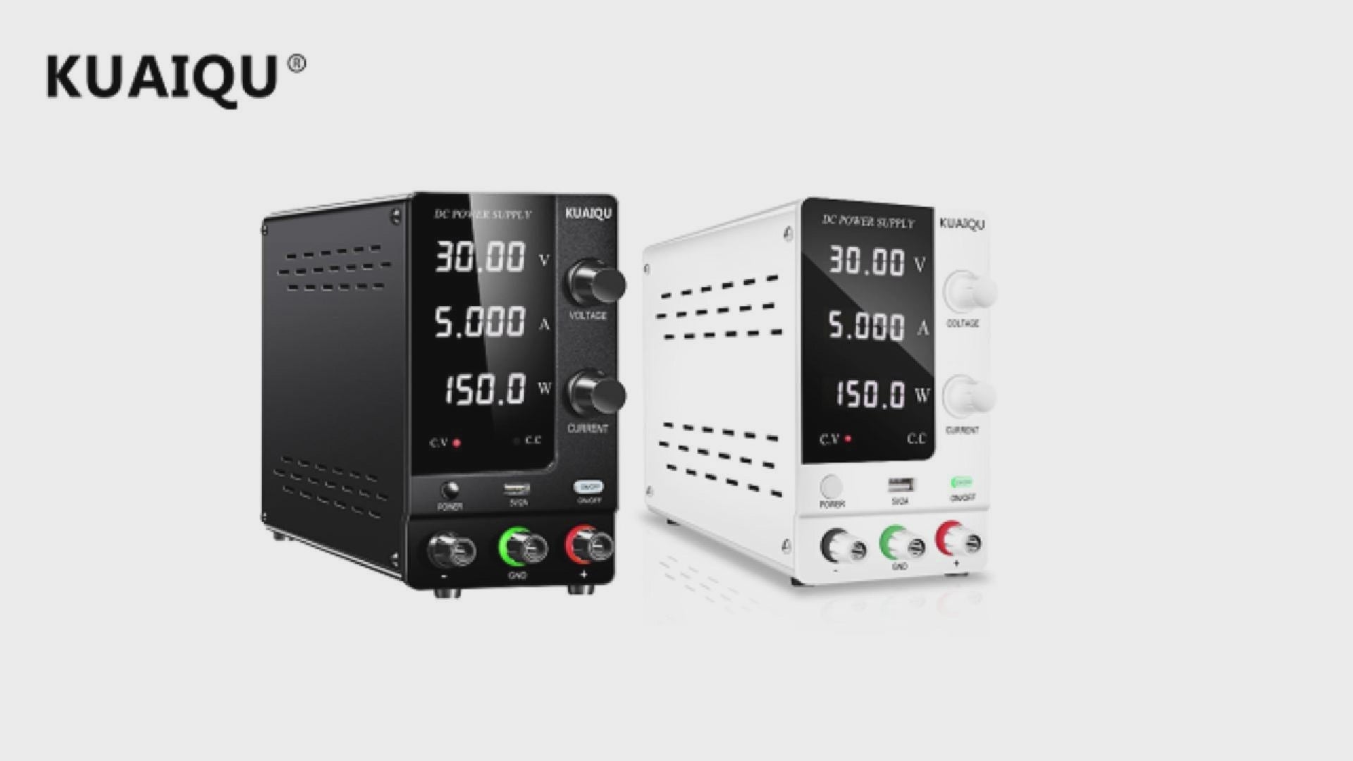 KUAIQU SPPS-C3010 Fuente de alimentación de control industrial 30 V 10 A CC Botón de encendido y apagado Negro Fuente de alimentación para dispositivos portátiles