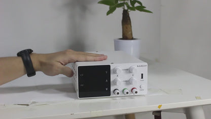 DC Power supply Variable 120V 3A for Communication equipment detection SPS-W1203 Fine Adjust & 5V 2A USB White