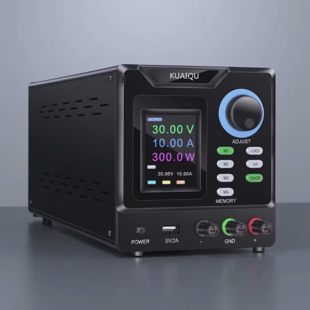 KUAIQU SPPS-D4001-232 - Fuente de alimentación de CC de alto voltaje de 400 V y 1 A con pantalla a color y función de memoria