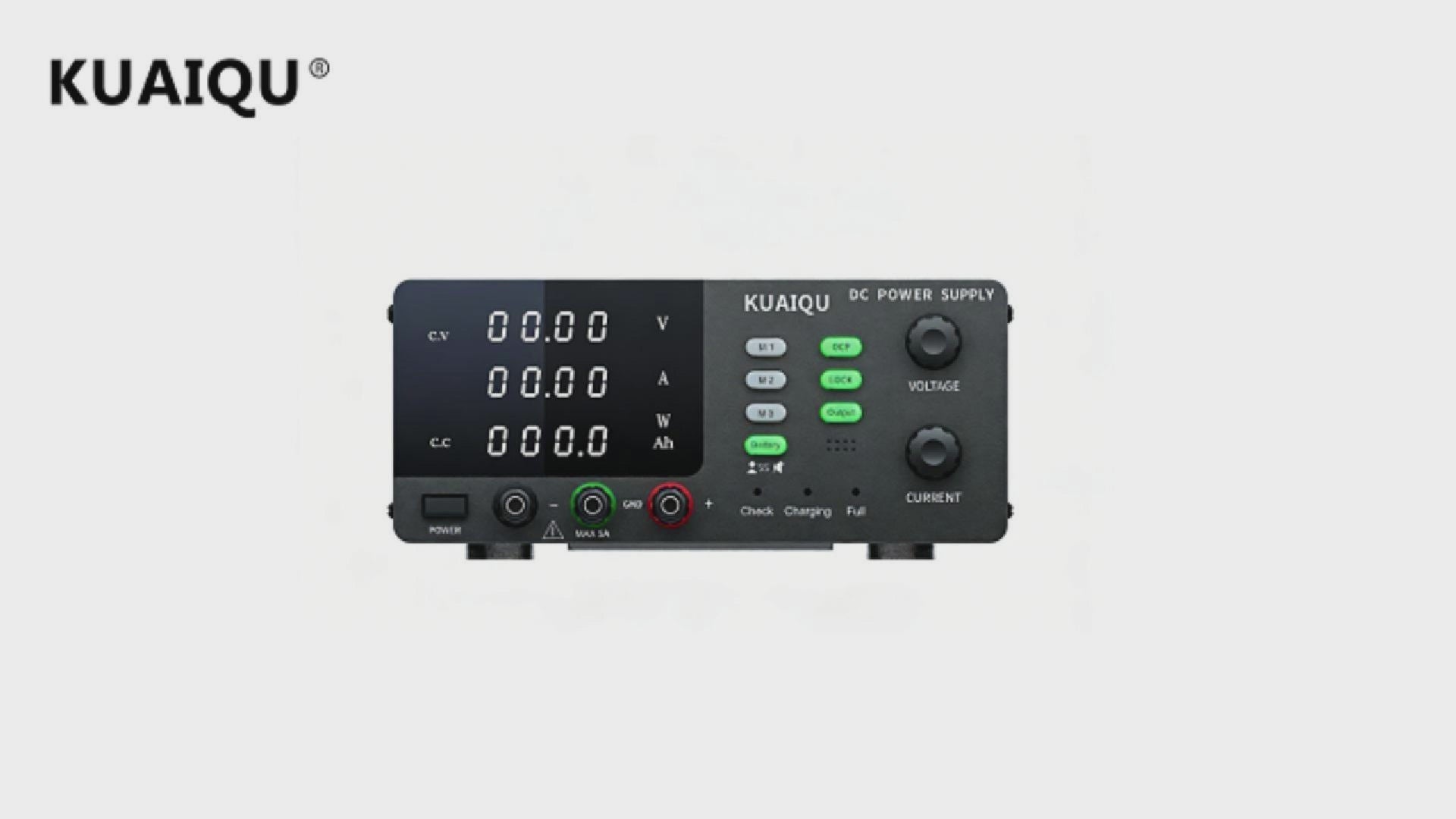 Fuente de alimentación CC KUAIQU R-SPS6020C de 1200 W de alta potencia con función de memoria Cargador de batería universal de 32 V y 48 V Reparación de teléfonos 