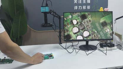 ZDT150X-XHU4002 4K Digital Microscope, 150X Zoom, 48MP Panasonic CMOS, HDMI/USB/TF, Foldable Stand, Remote Control