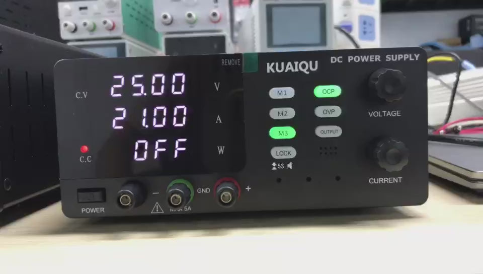 KUAIQU R-SPS6020S 60V 20A 1200W Regulated DC Power Supply for Battery Charging & Testing