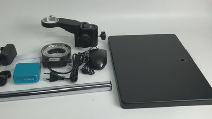 D180X-XH3007 Digital Microscope, 180X Zoom, 48MP, HDMI USB U Disk, Mouse Control for Lab & Maintenance