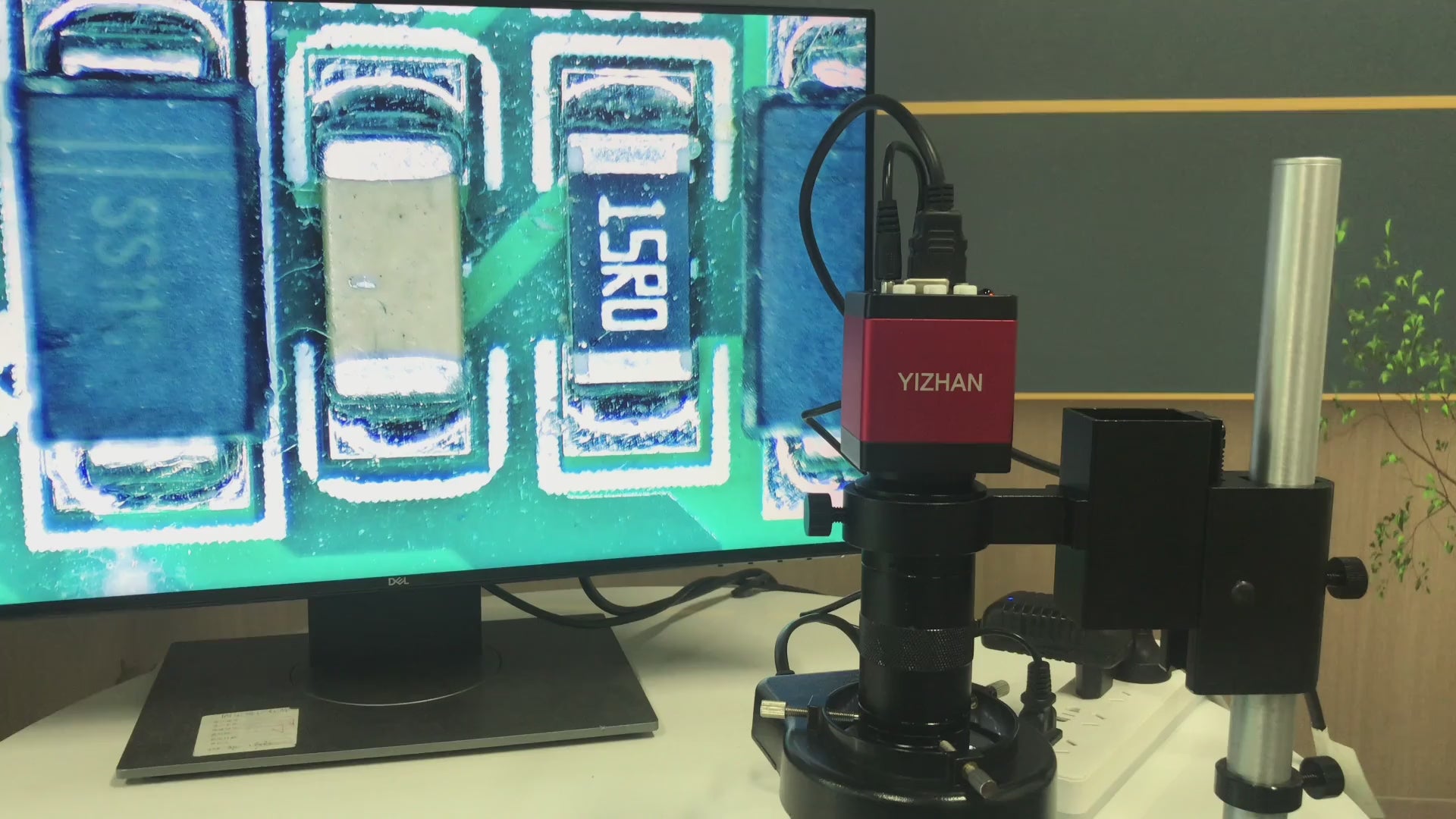 Microscope numérique YIZHAN 13 MP, objectif 1-130X, caméra HDMI pour le soudage électronique