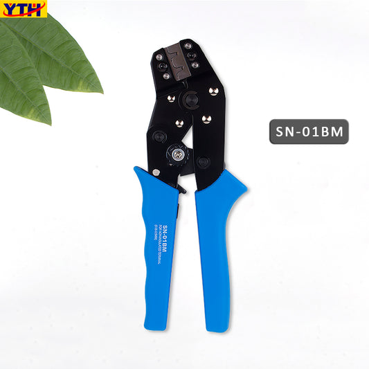 YTH-SN-01BM European Style Ratchet Crimping Pliers, AWG 28-20 (0.08-0.5mm²), D-SUB Terminal Crimper