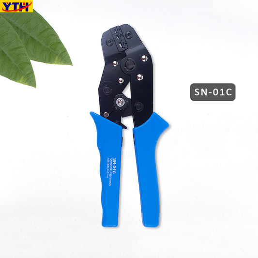 YTH-SN-01C Insulated Plug Crimping Pliers, AWG 24-14 (0.08-1.5mm²), Precision Terminal Clamp for Piezoelectric Wire, Insulated Design