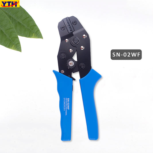 YTH-SN-02WF Ratchet Crimping Pliers, AWG 26-14 (0.14-2.5mm²), Terminal Crimping Tool for Insulated Terminals & Wire Ferrules, Mini Pliers