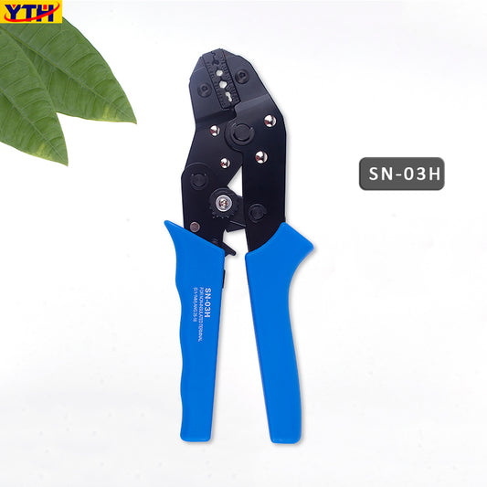 YTH-SN-03H Ratchet Crimping Pliers, AWG 28-18 (0.1-1mm²), Terminal Crimping Tool for Insulated Terminals & Wire Ferrules, Mini Pliers