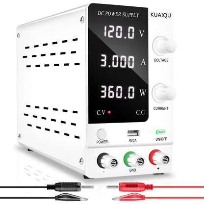 High precision power supply KUAIQU120V 3A DC Power Supply  SPPS-C1203-White Certified by CE, UL High voltage demand