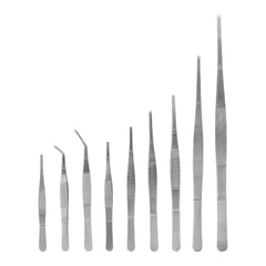 Ensemble de 9 pinces à épiler en acier inoxydable, pinces à bijoux antidérapantes, pinces médicales pour retirer le cérumen