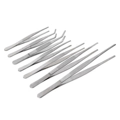 Juego de 7 pinzas de acero inoxidable, pinzas antideslizantes para joyería, pinzas médicas para extracción de cerumen.
