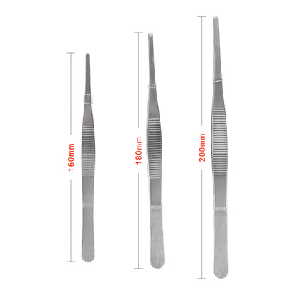 9-piece stainless steel tweezers set Non-slip Jewelry Clamp Medical Ear Wax Removal Forceps
