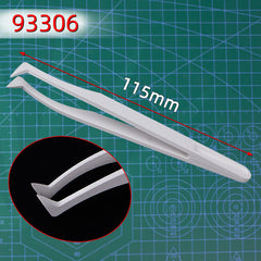 Juego de 6 pinzas antiestáticas de plástico blanco: ideales para electrónica, manualidades y reparaciones de bricolaje.