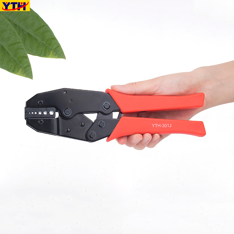 YTH-301J Ratcheting Crimping Pliers, 0.078"-0.178" (2.0-4.5mm), Automatic Wire Terminal Tool for Tubular & Insulated Terminals, Carbon Steel Construction